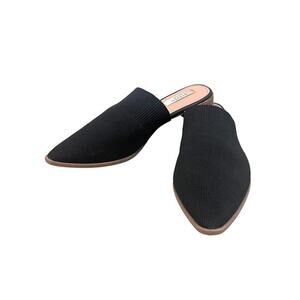 Steven New York Women's Size 9 Valdez Knit Mules Black Slip On Pointed Toe
